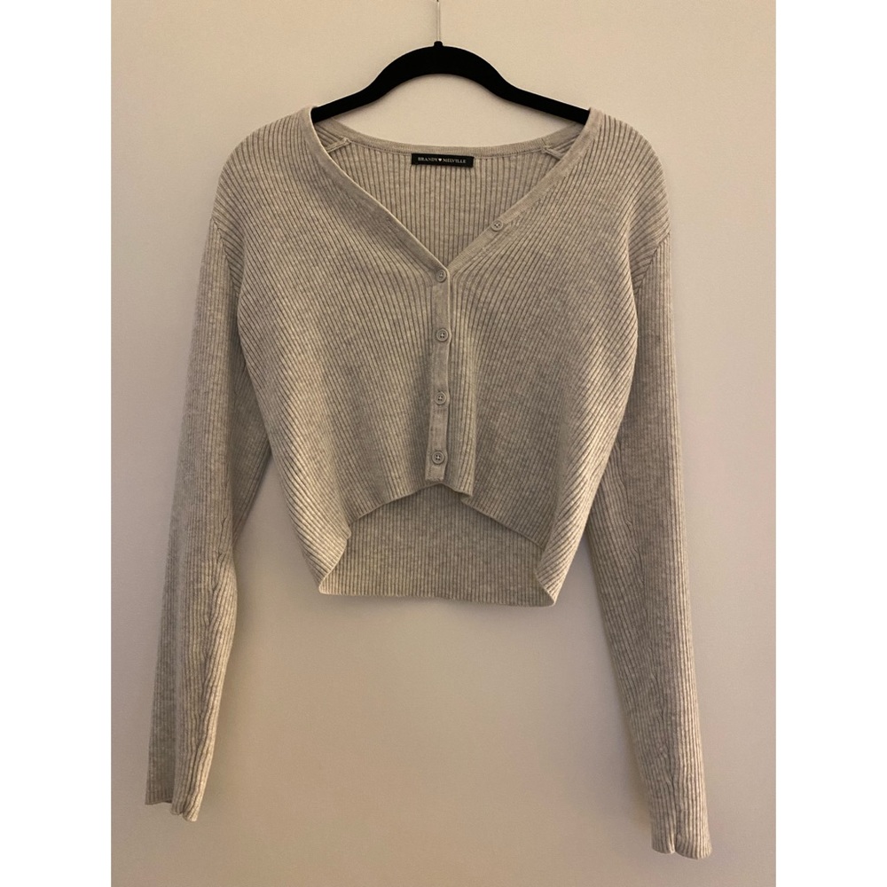 Brandy Melville Cropped Ribbed Sweater